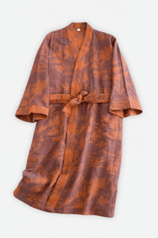 Peignoir femme / Le Kimono Orange / M