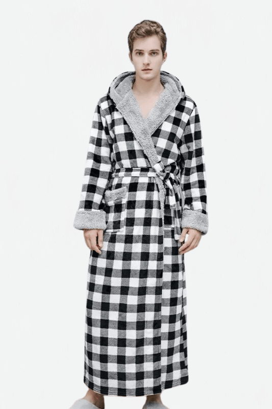 Peignoir Homme / Le Plaid M / Noir/Blanc