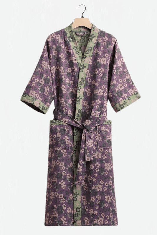 Peignoir Homme / Le Véritable Mauve L / Violet/Vert